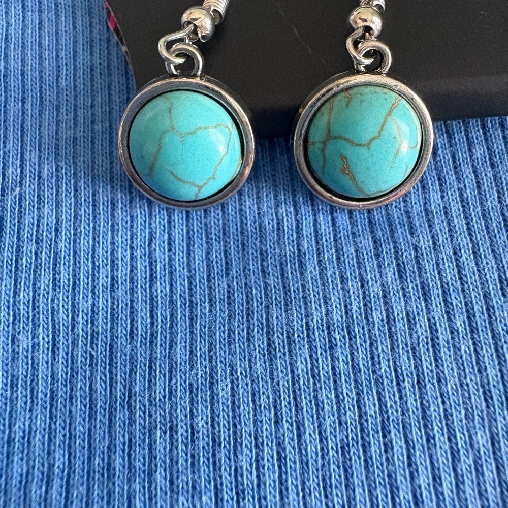 Turquoise and Silver Stud Earrings NWT